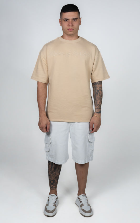 CAMISETA OVERSIZE BEIGE PATRON OF THE CLUB