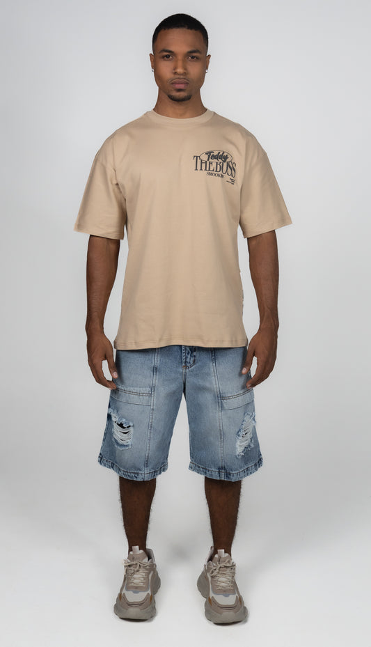 CAMISETA OVERSIZE BEIGE TEDDY THE BOSS