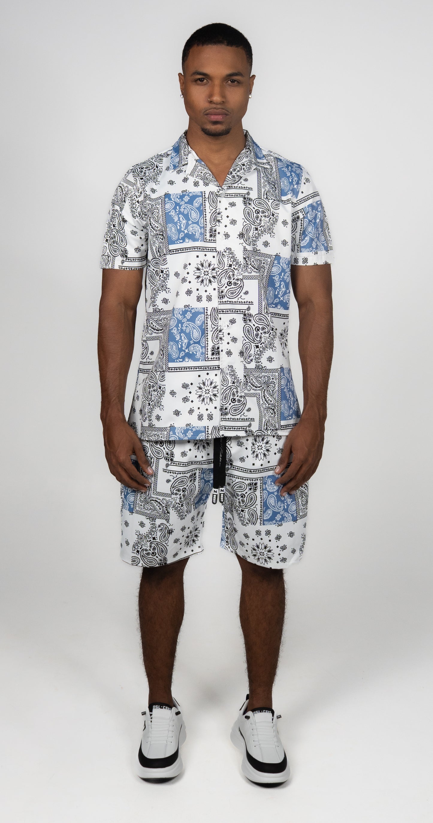 CAMISA CONJUNTO SUBLI BLANCO NEGRO