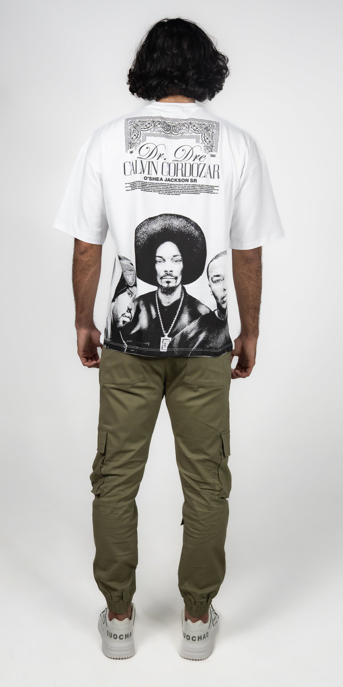 CAMISETA OVERSIZE BLANCO DR. DREE Y SNOOP DOG