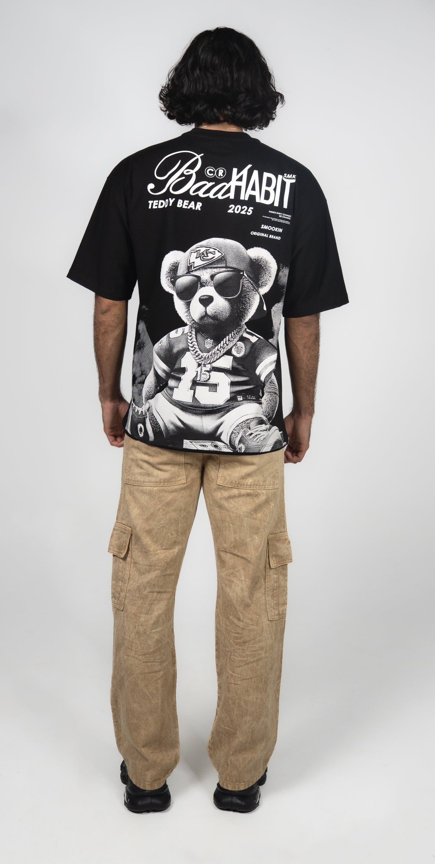 CAMISETA OVERSIZE OSO CADENA BAD HABIT