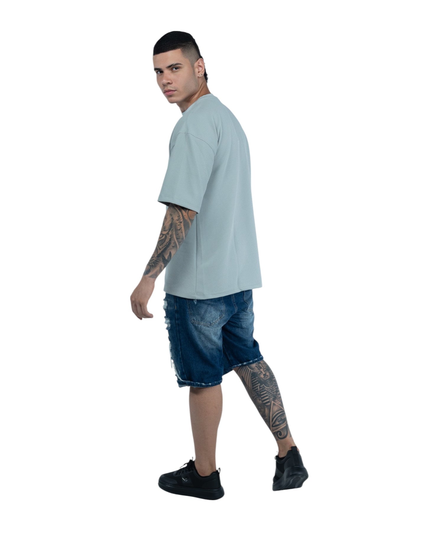 CAMISETA OVERSIZE KEEP CALM AZUL