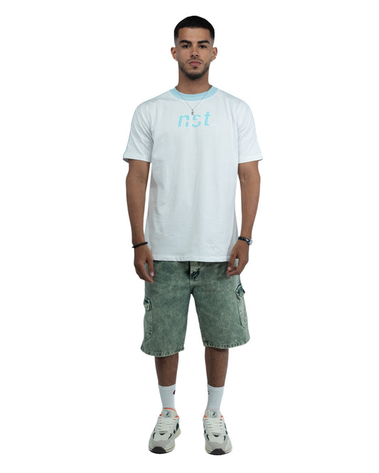 CAMISETA NST CUELLO AZUL