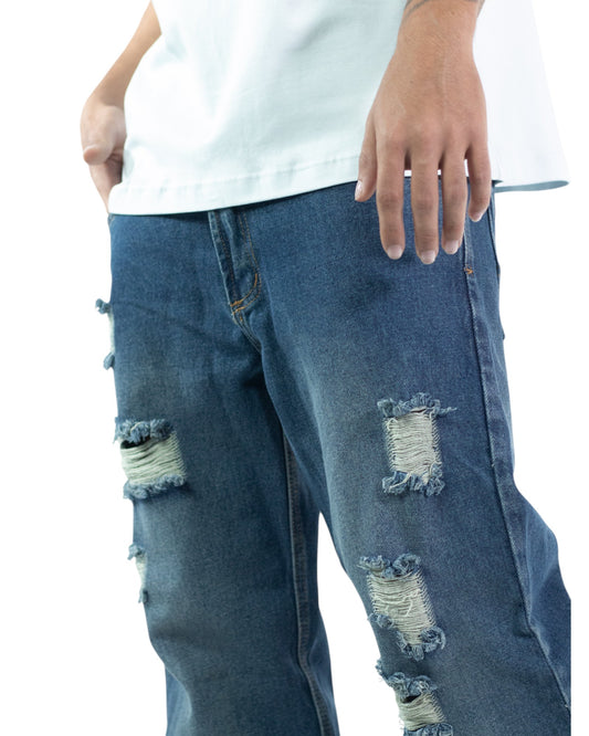 JEAN AZUL BAGGY ROTOS