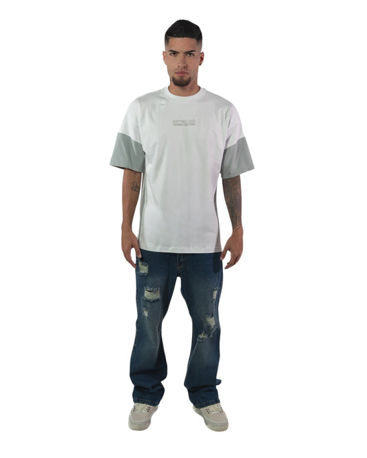 CAMISETA OVERSIZE MANGAS GRIS