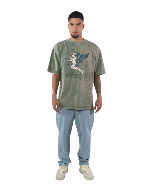 OVERSIZE ACID WASH VERDE ANGEL