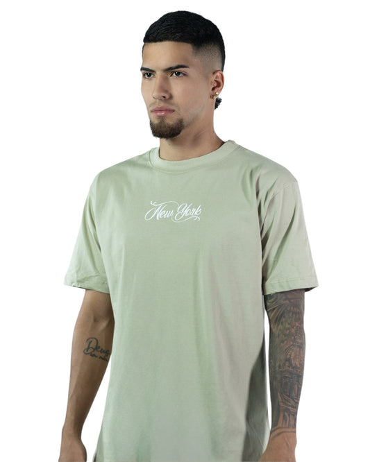 CAMISETA BÁSICA VERDE NEW YORK