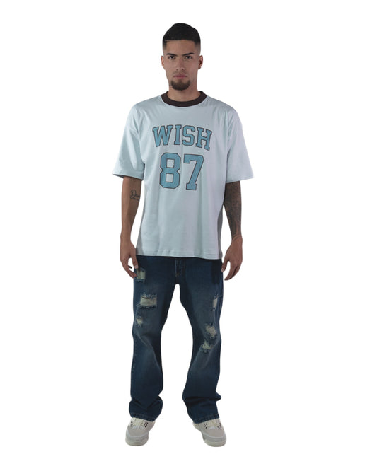 CAMISETA OVERSIZE AZUL WISH