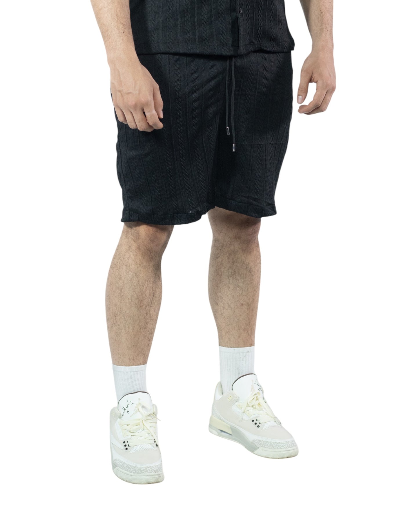 CONJUNTO SHORT NEGRO TEXTURA