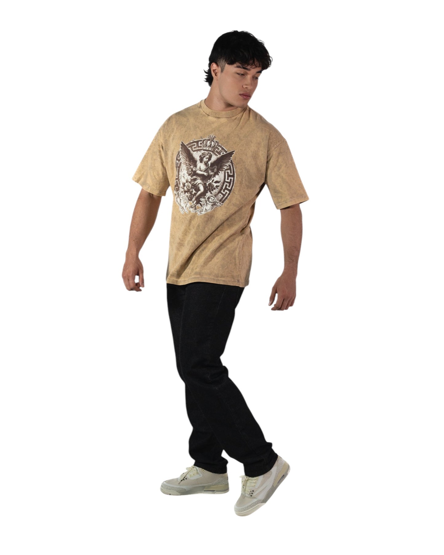 CAMISETA OVERSIZE ACID WASH ANGEL