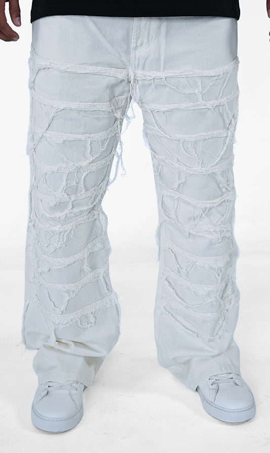 JEANS BAGGY WHITE QUALITY
