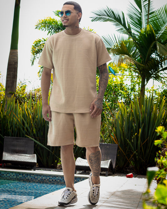 CONJUNTO HABANO TEXTURA CUADROS