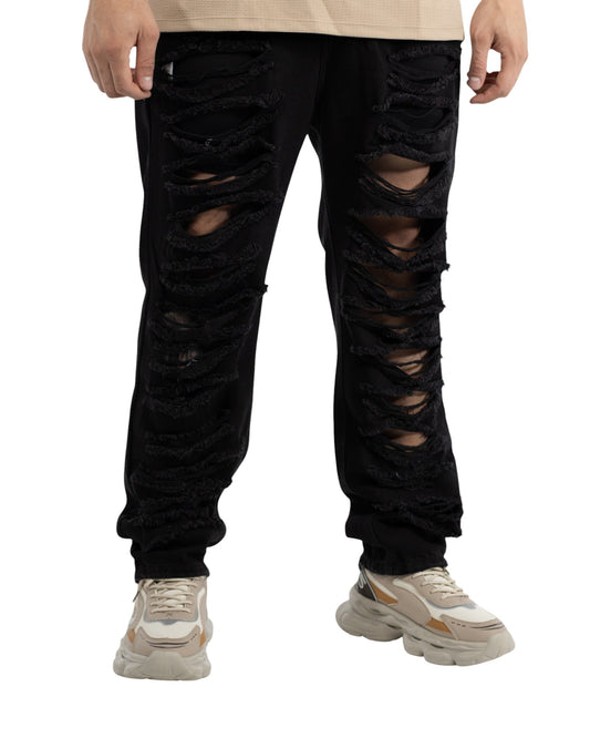 JEAN BAGGY NEGRO ROTOS