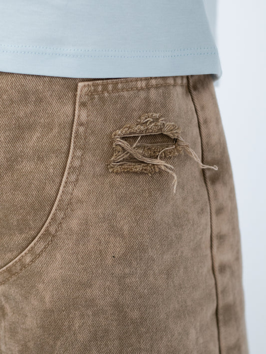 SHORT ACID WASH CAFE