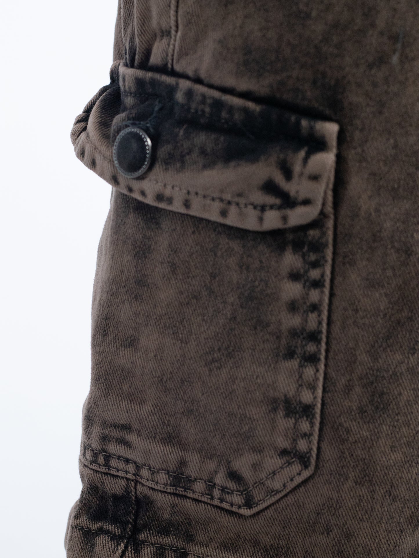 SHORT CARGO ACID WASH CAFE