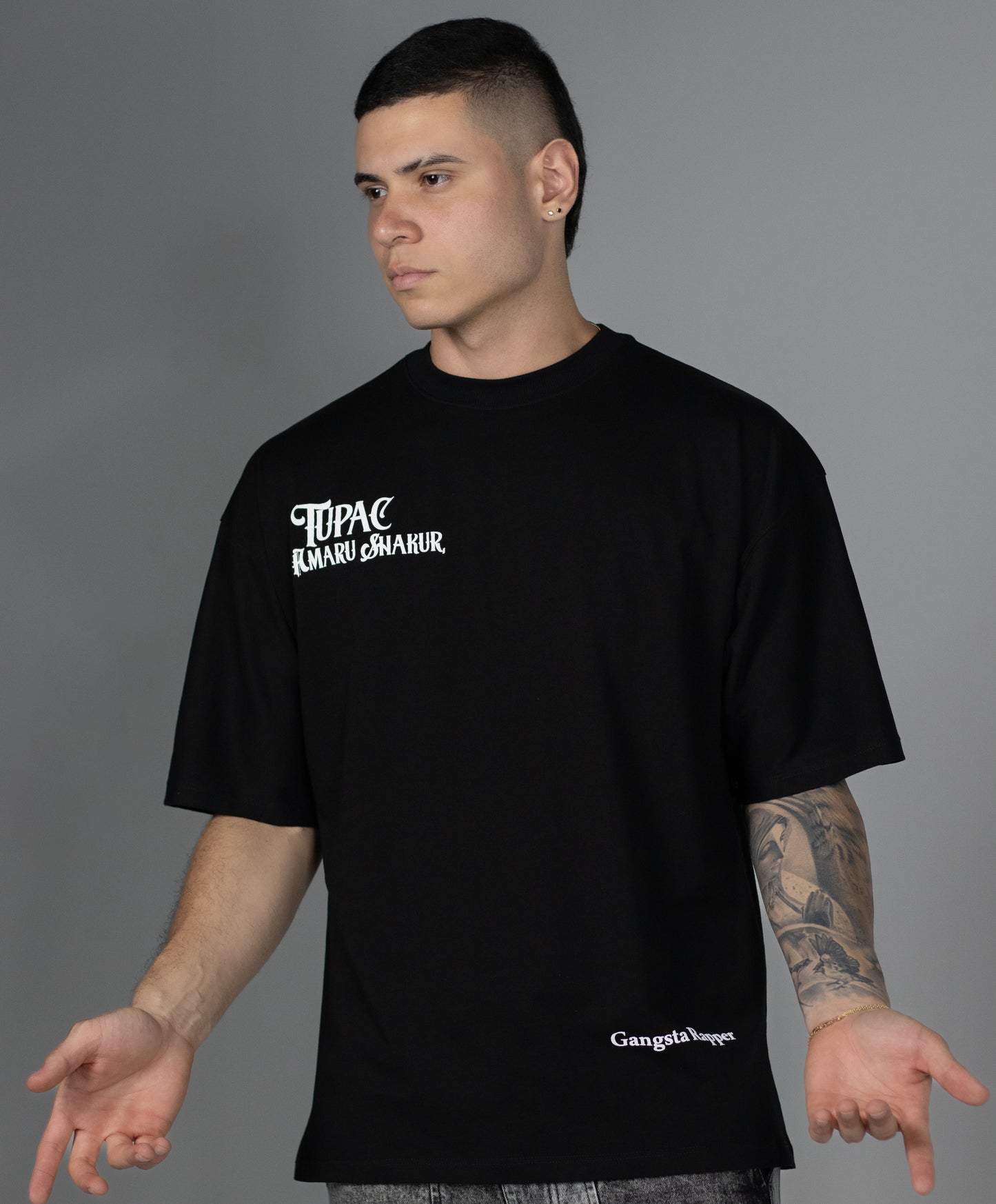 CAMISETA OVERSIZE 2PAC GANGSTA