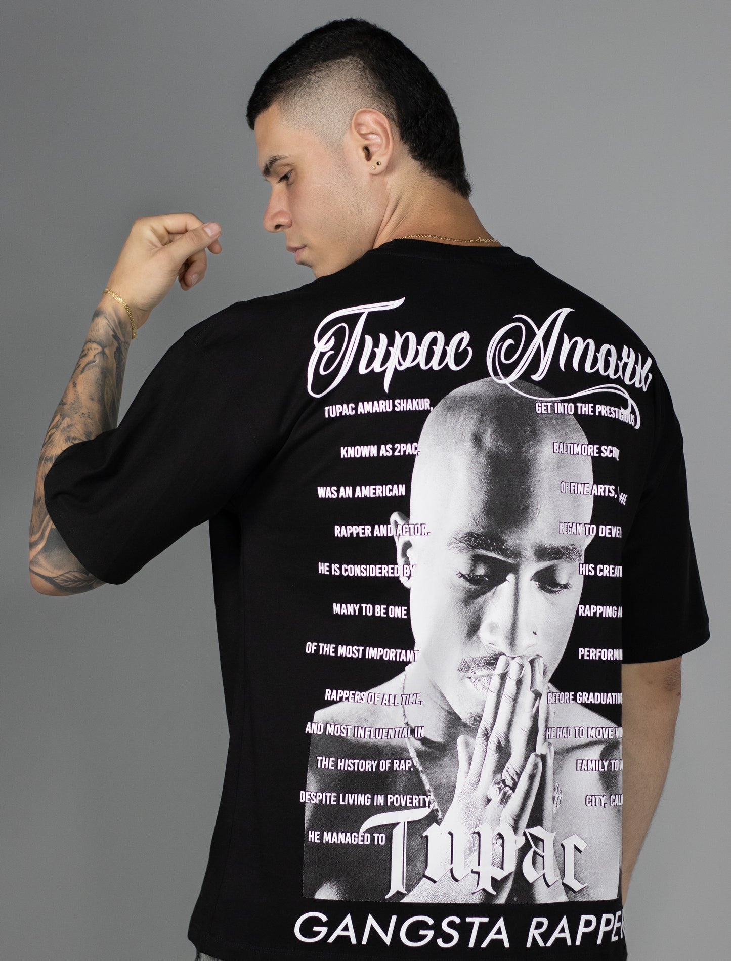 CAMISETA OVERSIZE 2PAC GANGSTA