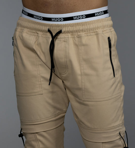 JOGGER BEIGE CIERRE DELANTERO