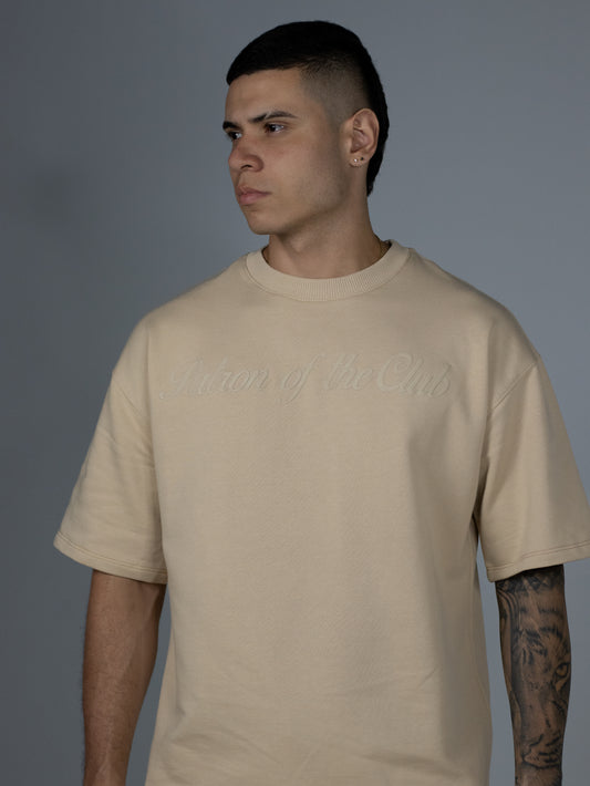 CAMISETA OVERSIZE BEIGE PATRON OF THE CLUB