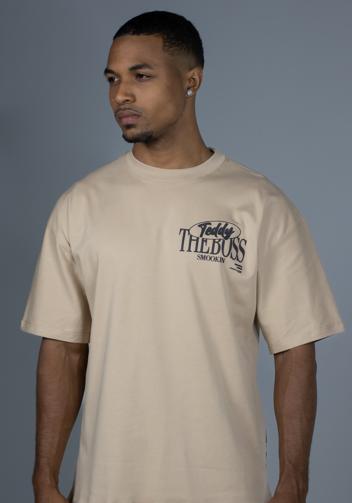 CAMISETA OVERSIZE BEIGE TEDDY THE BOSS