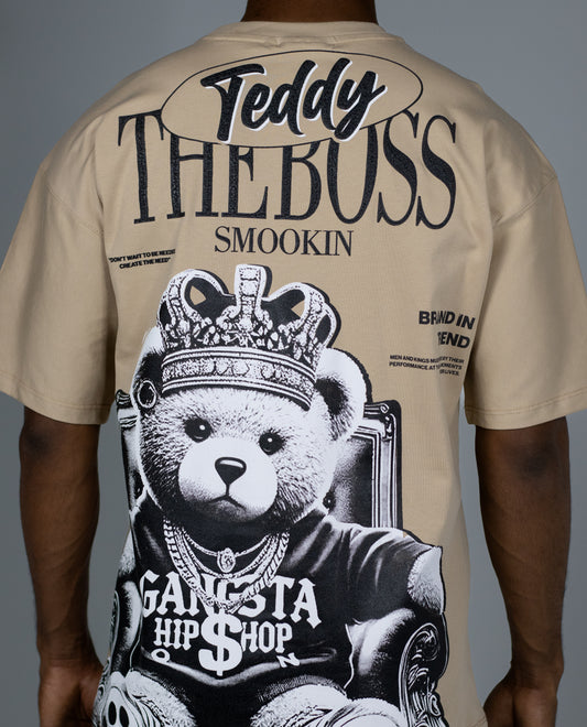 CAMISETA OVERSIZE BEIGE TEDDY THE BOSS