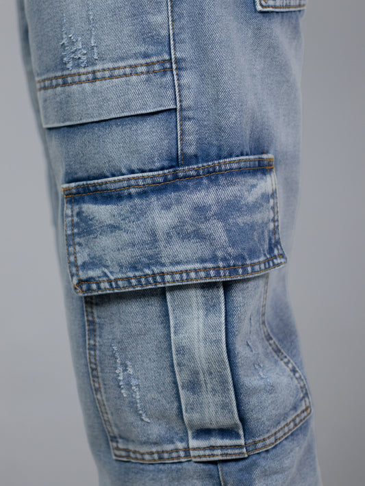 CARGO AZUL CLARO CORTE MITAD