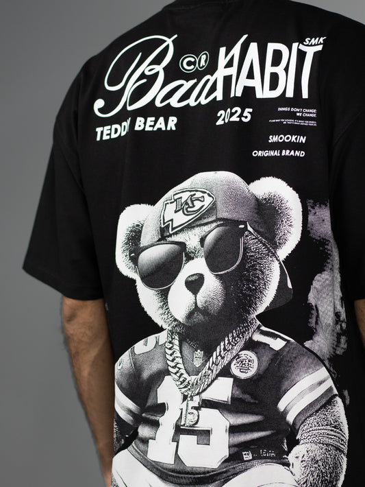 CAMISETA OVERSIZE OSO CADENA BAD HABIT