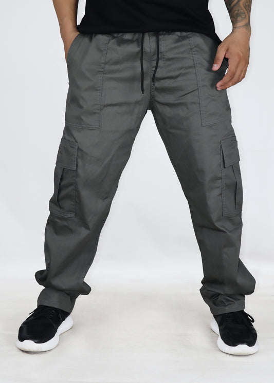 Pantalon cargo gris oscuro