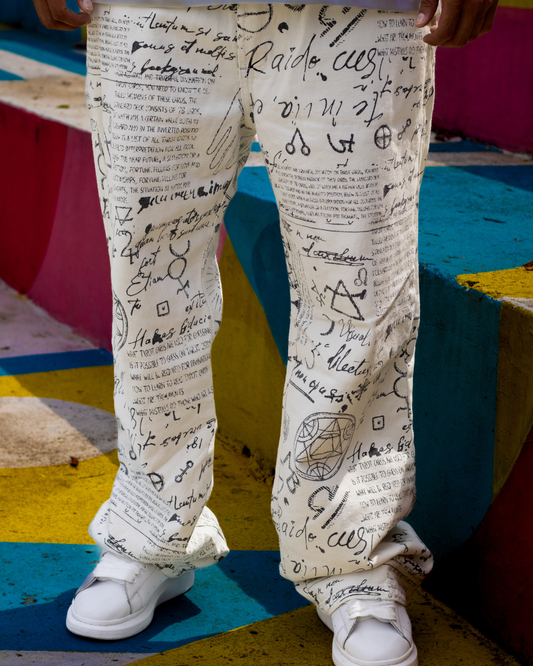BAGGY BLANCO HUESO ESTAMPADO