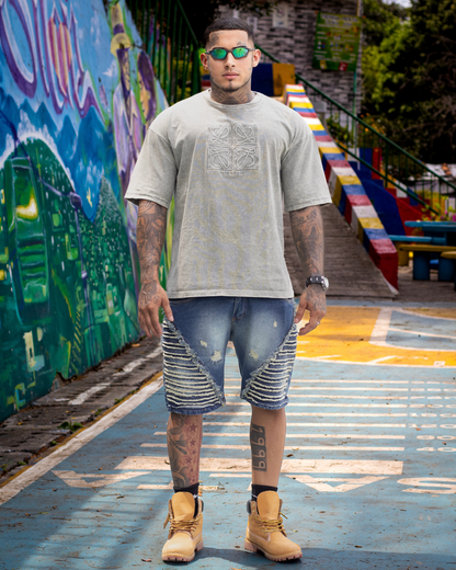 OVERSIZE ACID WASH GRIS