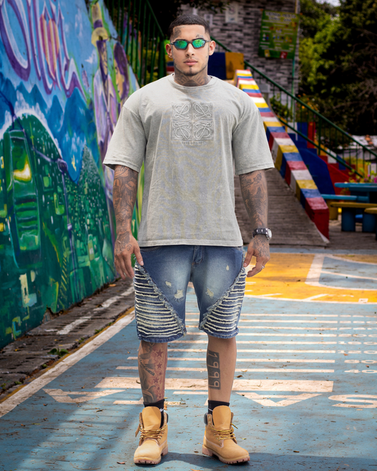 OVERSIZE ACID WASH GRIS