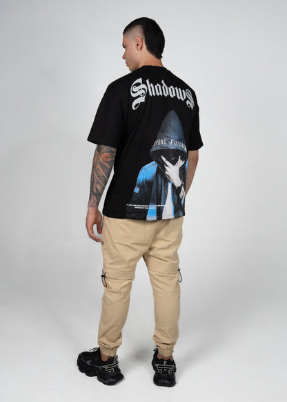 CAMISETA OVERSIZE NEGRA SHADOWS