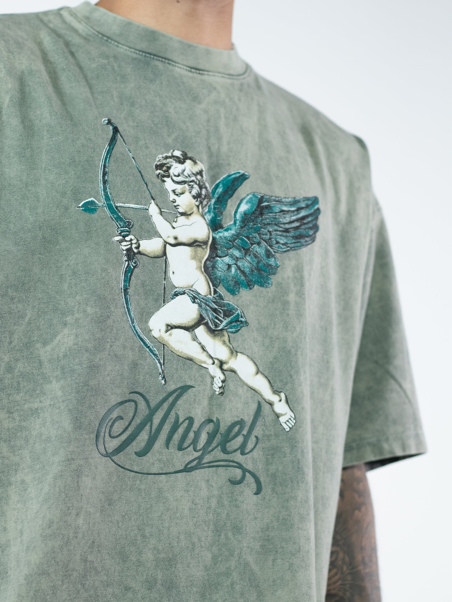 OVERSIZE ACID WASH VERDE ANGEL