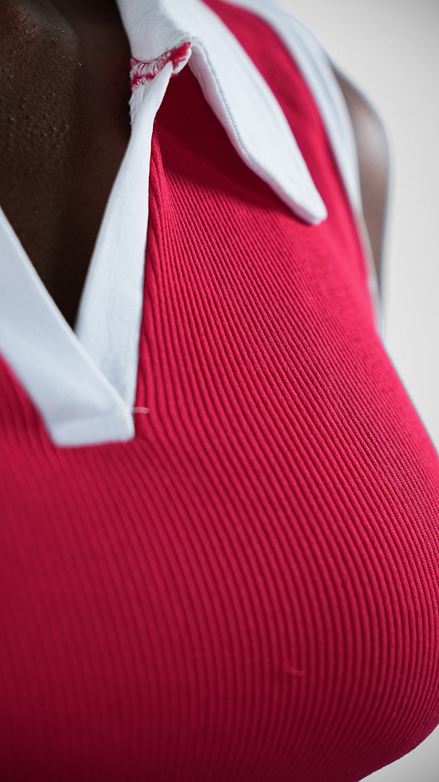 VESTIDO CORTO RIB ROJO