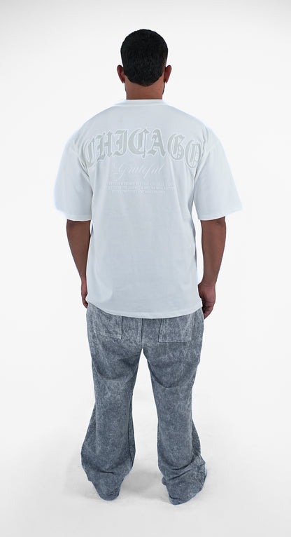 CAMISETA BLANCA OVERSIZE CHICAGO