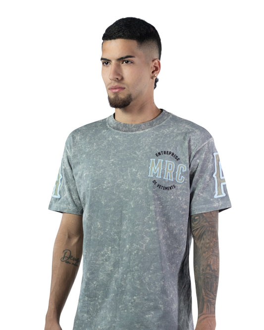 CAMISETA ACID WASH GRIS MRC