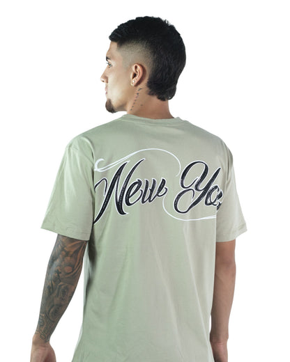 CAMISETA BÁSICA VERDE NEW YORK