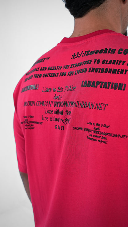 CAMISETA ROJA OVERSIZE SMKN COMPANY