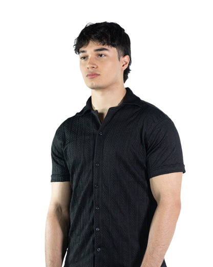 CONJUNTO SHORT NEGRO TEXTURA