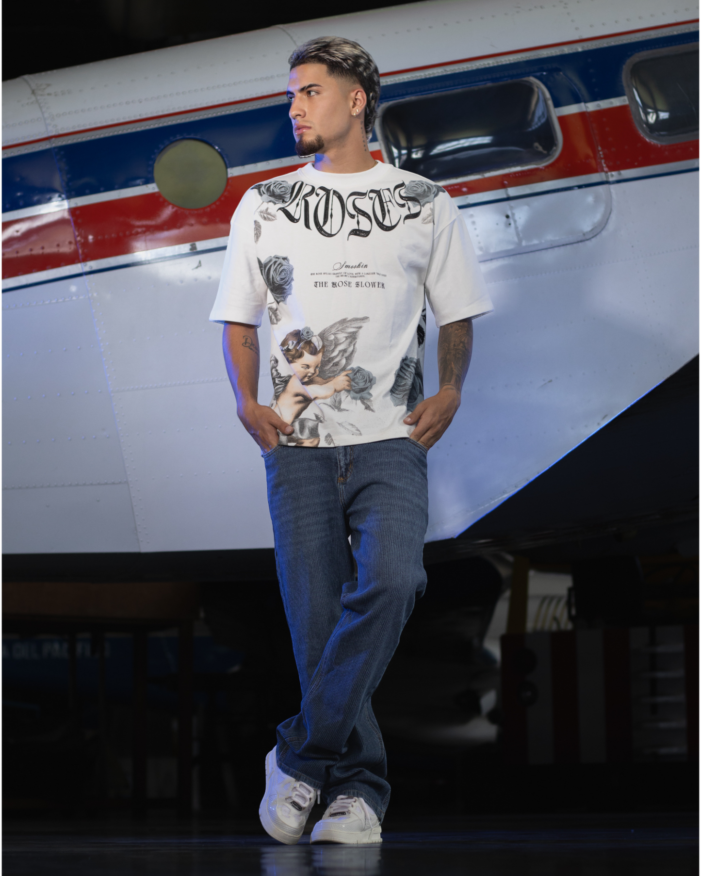 CAMISETA OVERSIZE ROSES