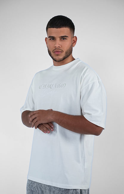 CAMISETA BLANCA OVERSIZE CHICAGO