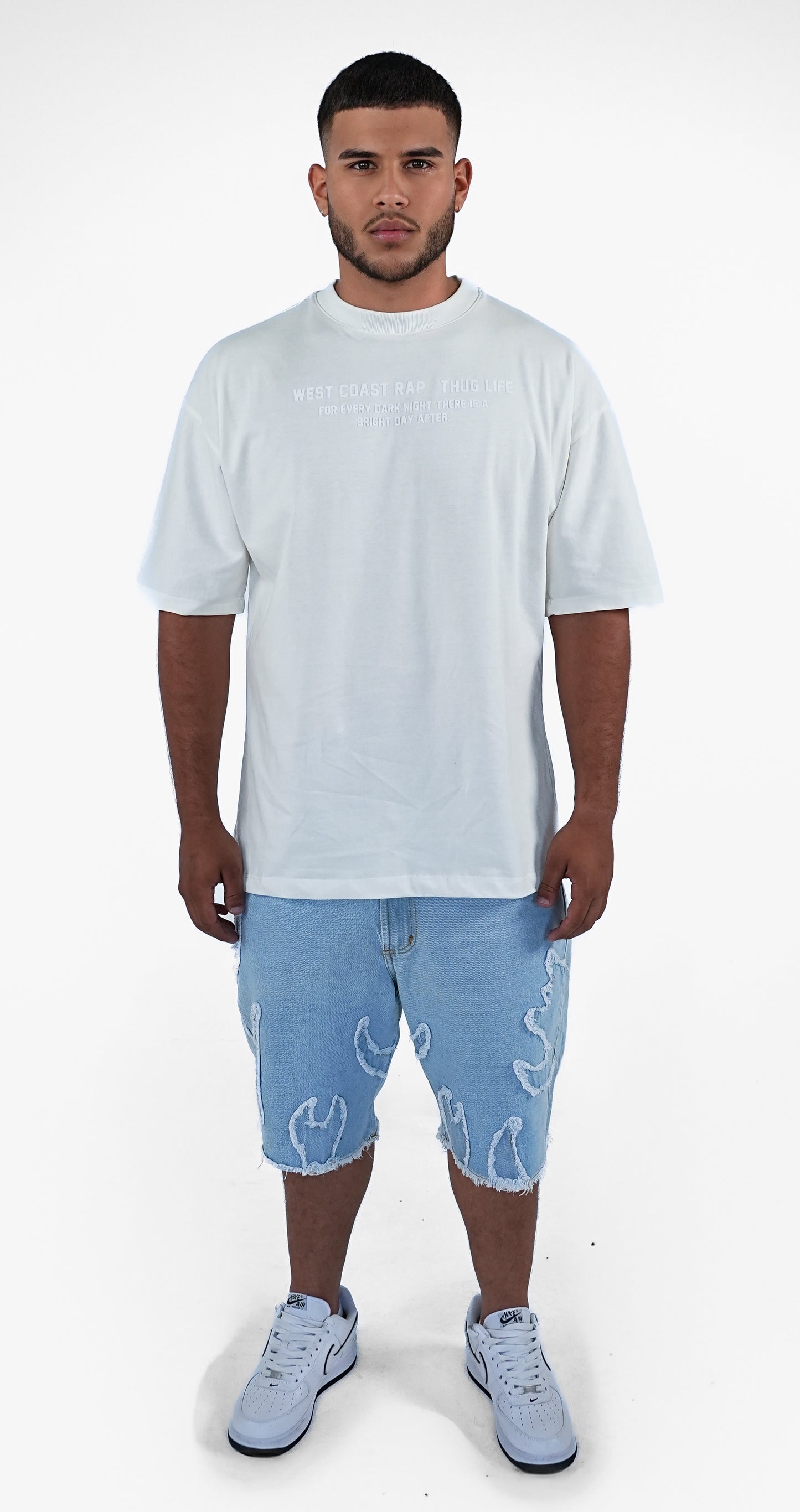 CAMISETA BLANCA OVERSIZE 2PAC//WEST COAST