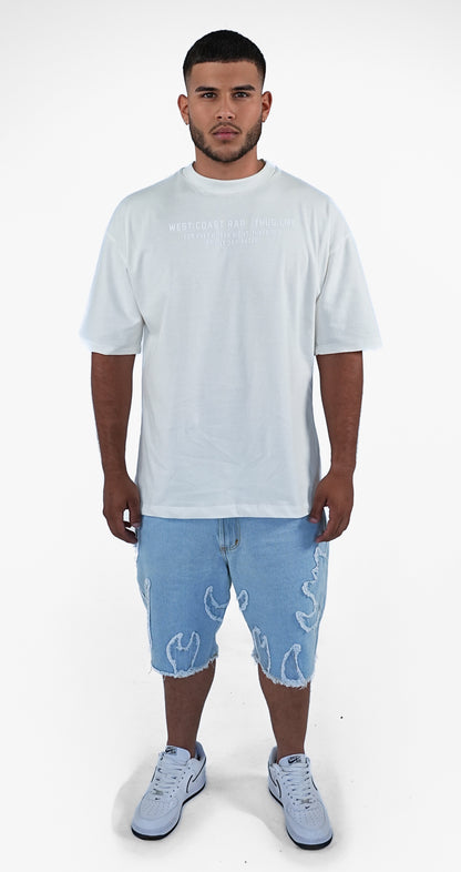 CAMISETA BLANCA OVERSIZE 2PAC//WEST COAST