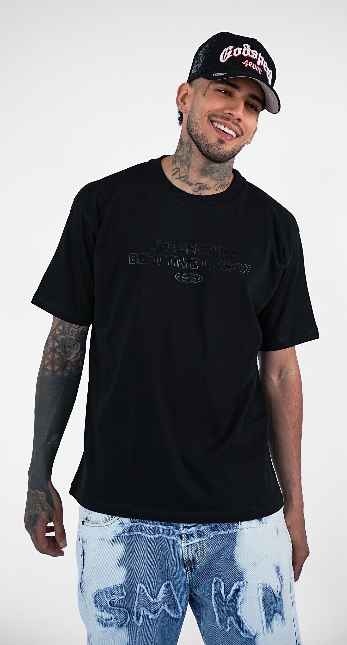 CAMISETA NEGRA OVERSIZE SMKN COMPANY