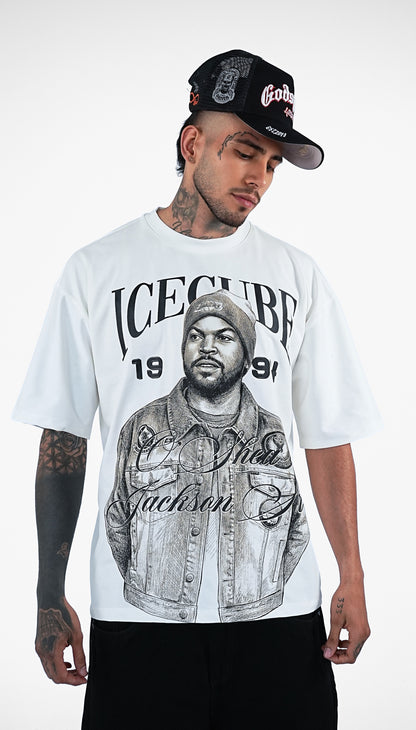CAMISETA BLANCA OVERSIZE ICE CUBE