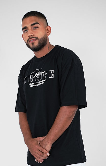 CAMISETA NEGRA OVERSIZE THRIVE