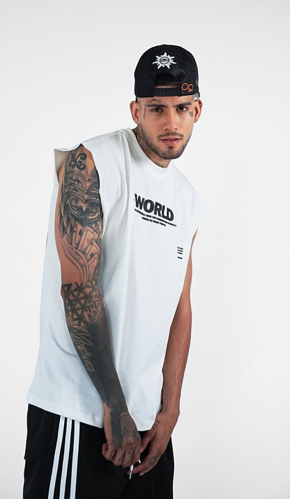 CAMISILLA BLANCA WORLD JESUS