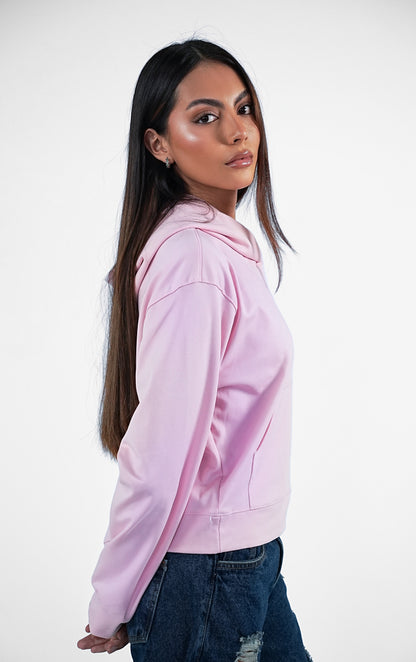 HOODIE ROSA CLARO BASICO