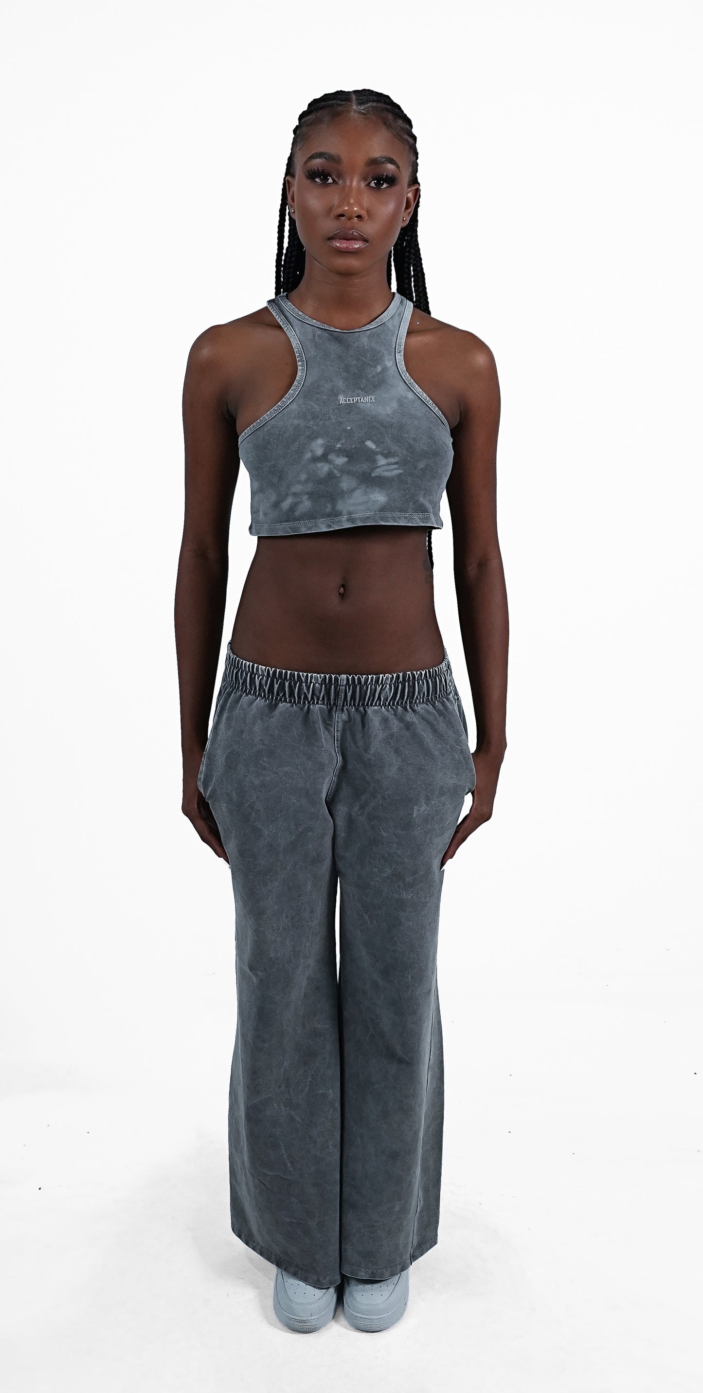 CONJUNTO CROP TOP ACID WASH ACCEPTANCE