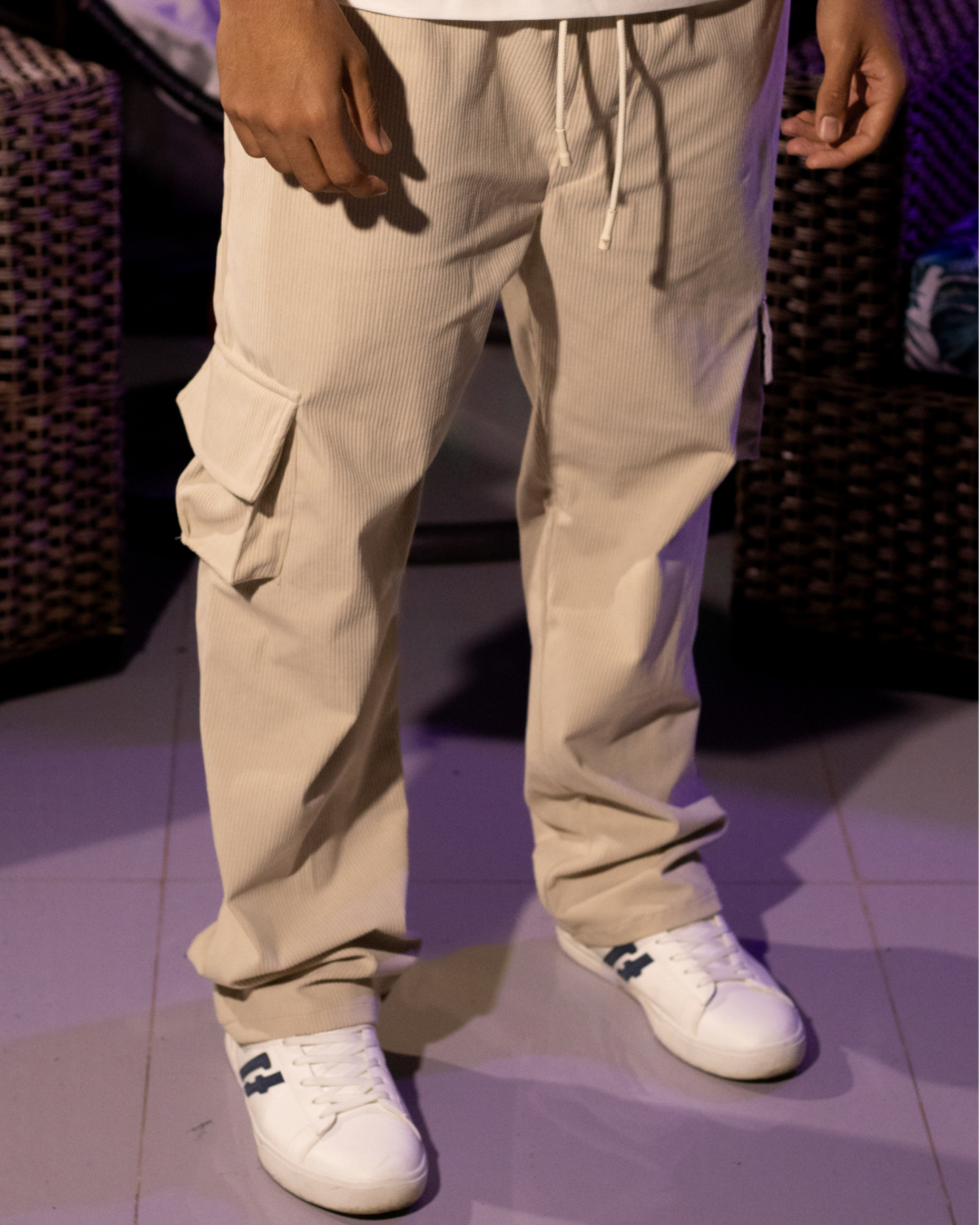 SUDADERA RAYAS BEIGE